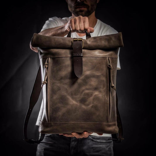 The Sterling Leather Rolltop Backpack