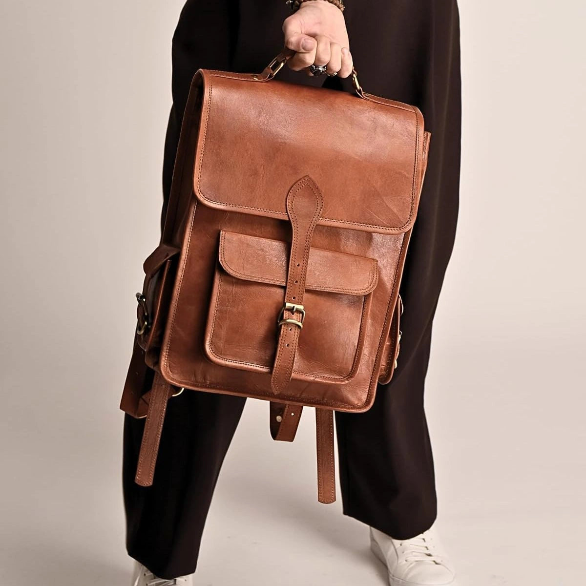 The Maximus Leather Backpack + FREE Leather Journal – Alive Leather The Maximus Leather Backpack + FREE Leather Journal – Alive Leather