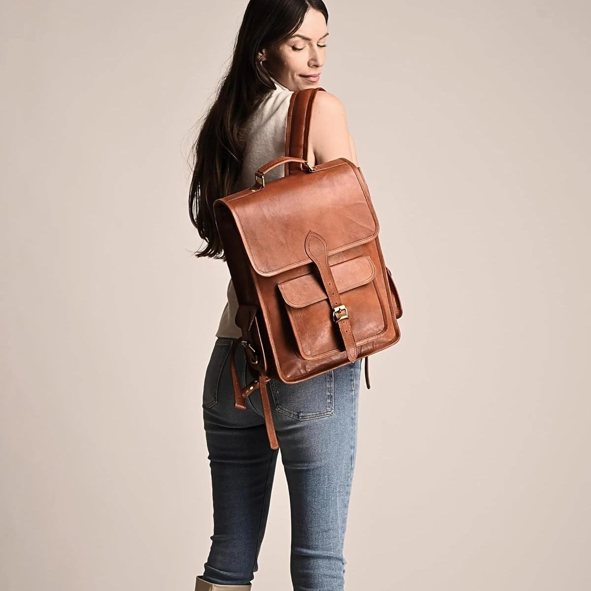 The Maximus Leather Backpack + FREE Leather Journal – Alive Leather The Maximus Leather Backpack + FREE Leather Journal – Alive Leather