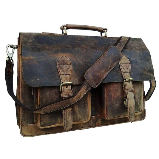 The Kensington Leather Briefcase + Free Leather Journal