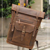 The Edison Rolltop Leather Backpack