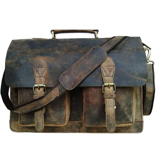 The Kensington Leather Briefcase + Free Leather Journal