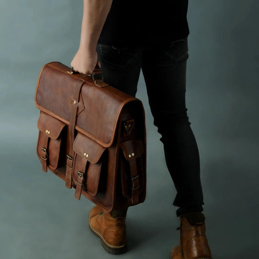 The Rutledge Executive Leather Briefcase + Free Leather Journal