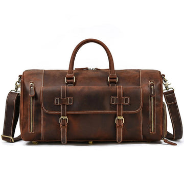 The Belmont Weekender Leather Duffle Bag
