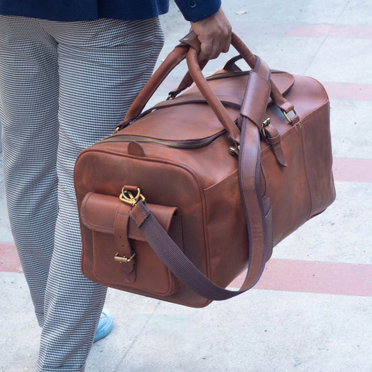 The Harren Haul Leather Duffle Bag