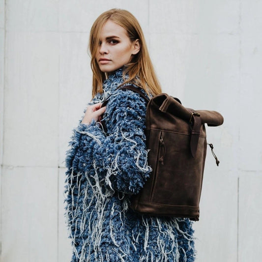 The Sterling Leather Rolltop Backpack